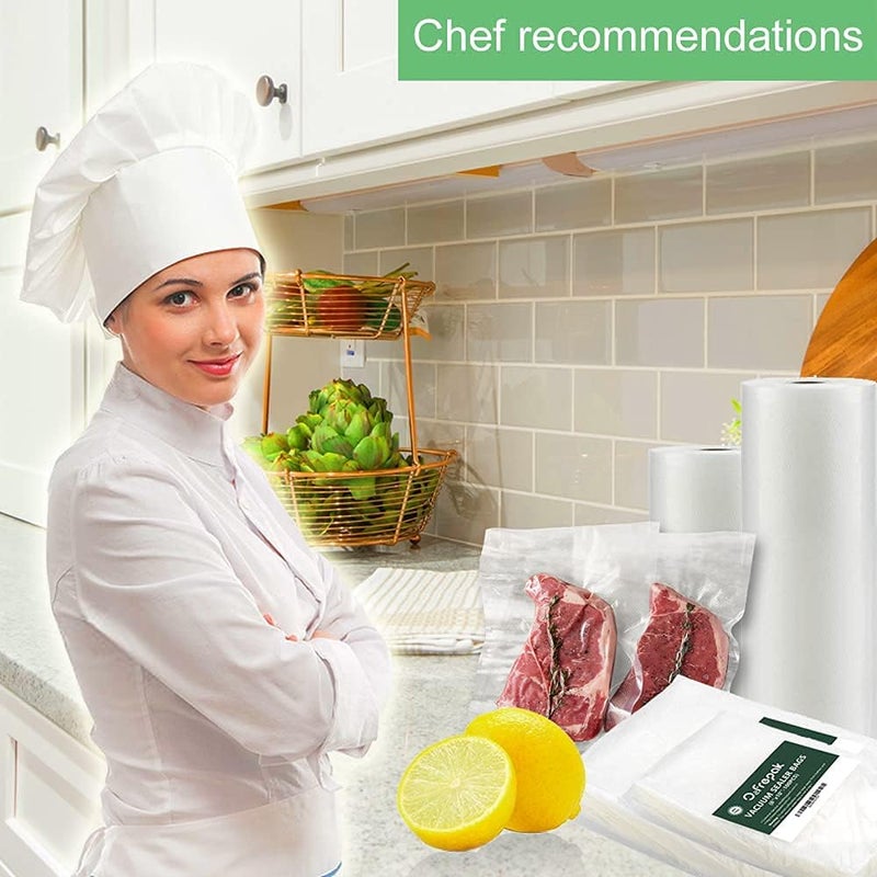 O2frepak 100 Plus Quart 10" x 13" Vacuum Sealer Bags with BPA Free and Puncture Prevention,Vacuum Seal Freezer Bags,Great for Sous Vide Vaccume Sealer PreCut Bags - Image 3